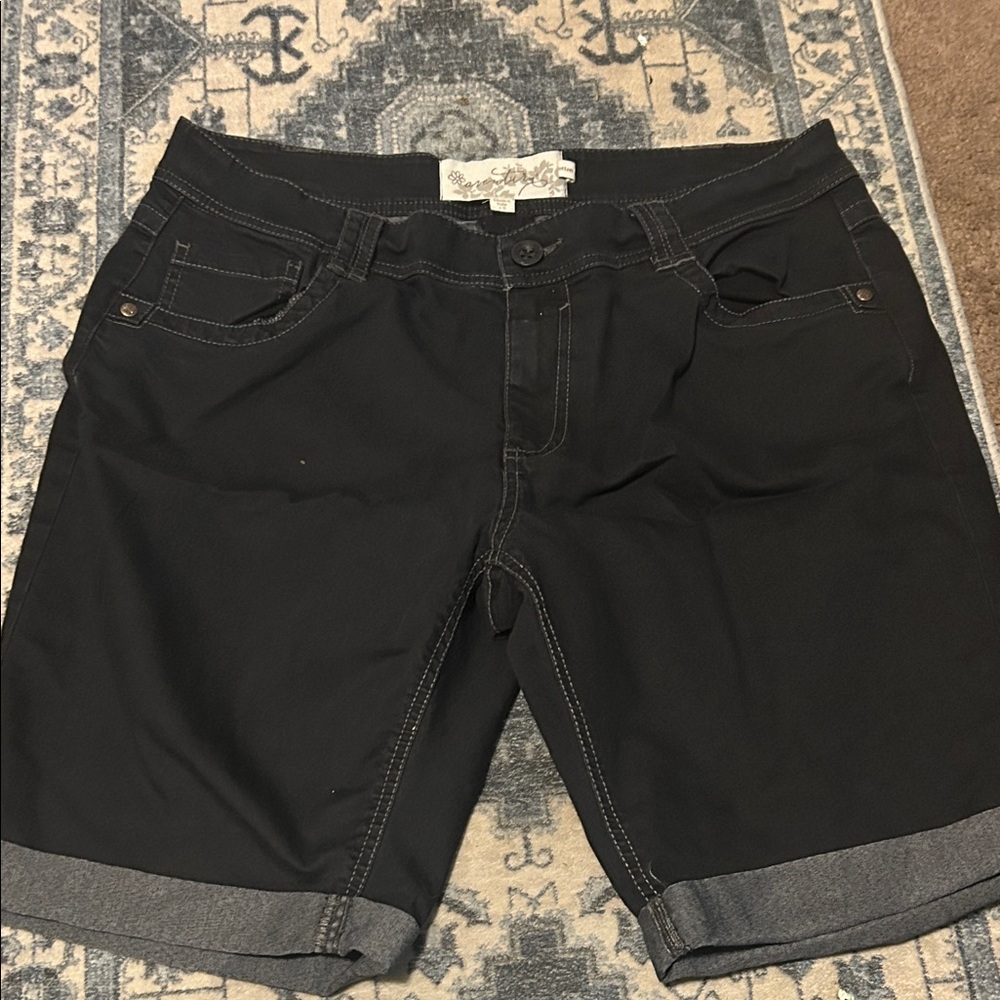 Aventura Women's Black Jean Shorts